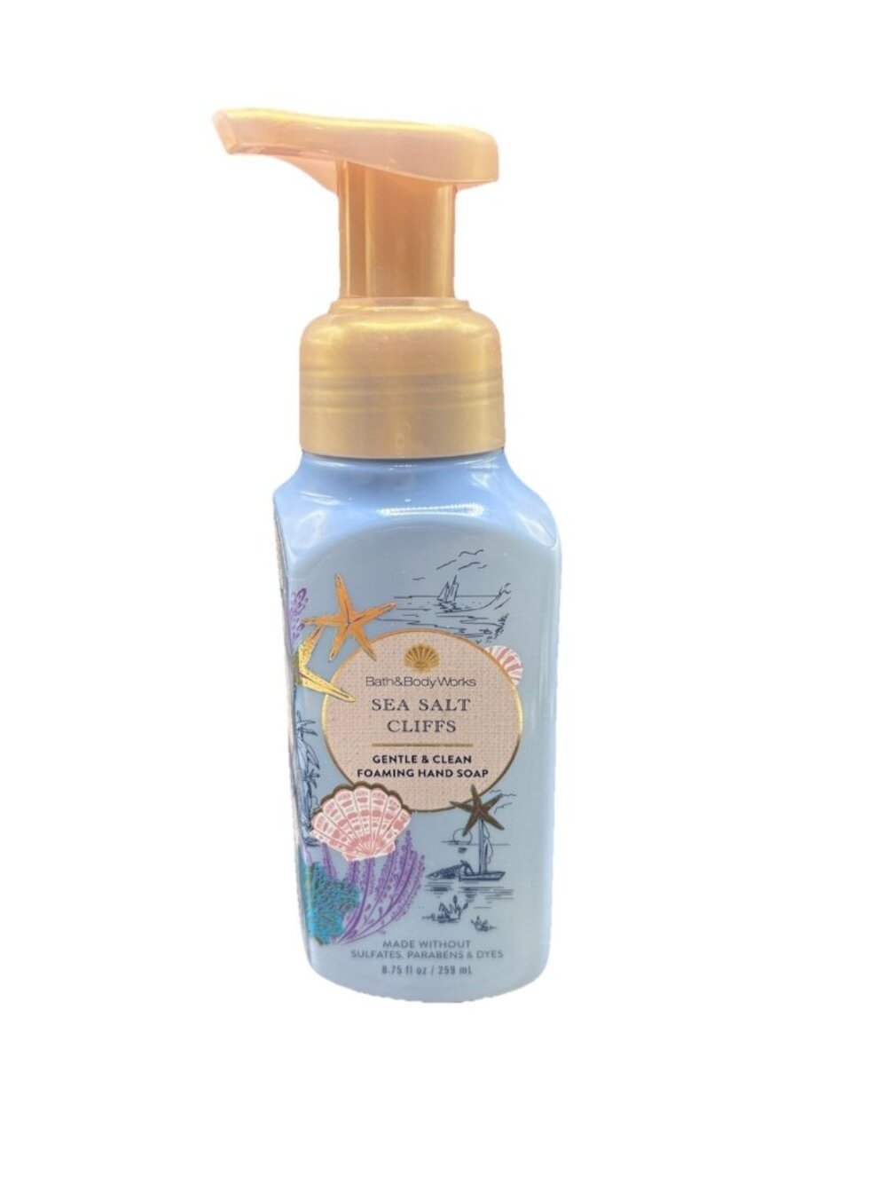 Bath & Body Works Sea Side Cliffs Gentle Foaming Hand Soap 8.75 oz Sea Salt Wood